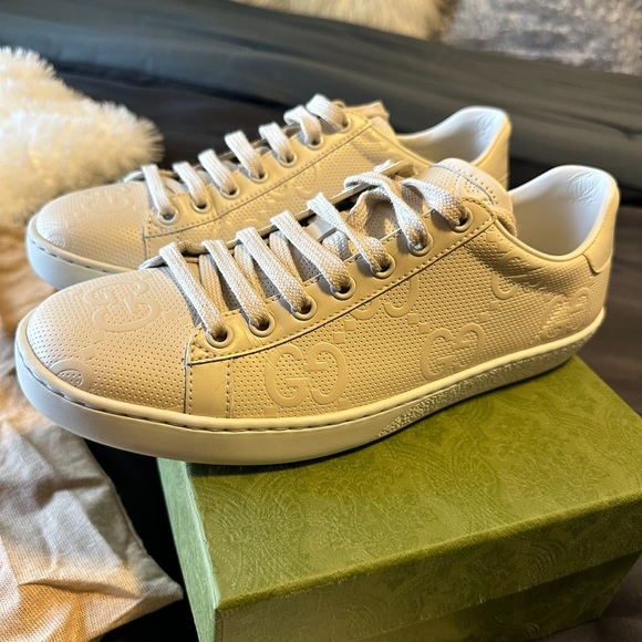 Gucci Embossed GG Ace Sneaker - Picture 1 of 9